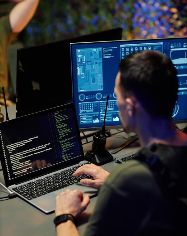Computer Technician Fixing Computer